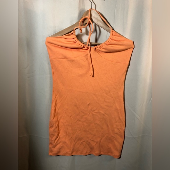 EUC Garage Coral Halter Dress - Picture 3 of 8